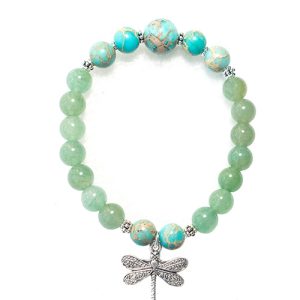 Blue Jasper and Aventurine Bracelet - I AM PEACE
